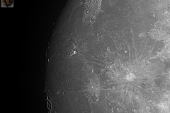 Crateri: Copernicus, Kepler e Aristarchus. Mare Imbrium e Oceano Procellarum